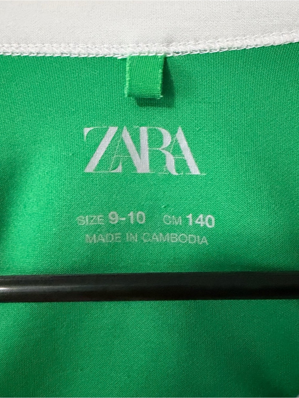Zara Green Tank Top with White Trim Girls Size 9-10 - Picture 2 of 5